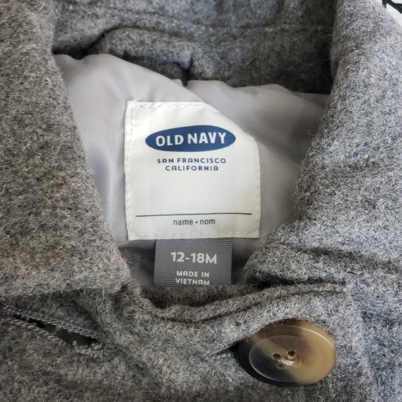NWOT Old Navy grey infant pea coat - Picture 2 of 3